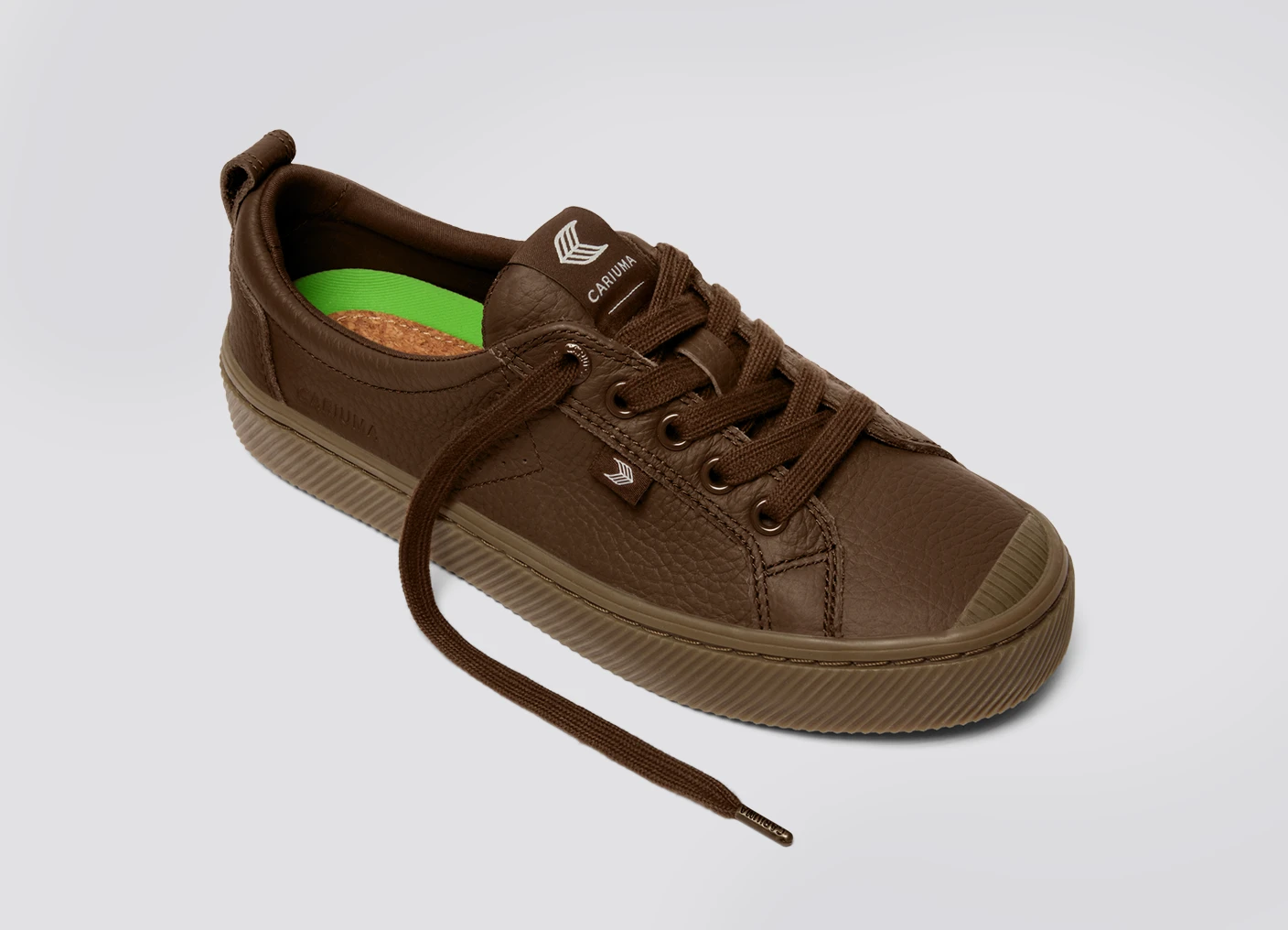 OCA Low Gum Coffee Brown Premium Leather Sneaker
