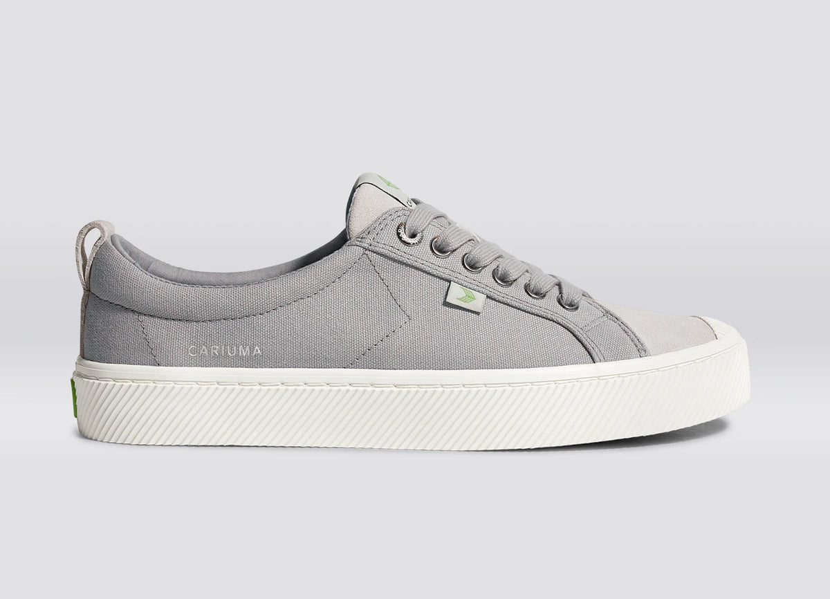OCA Low Light Grey Canvas Vintage White Suede Sneaker
