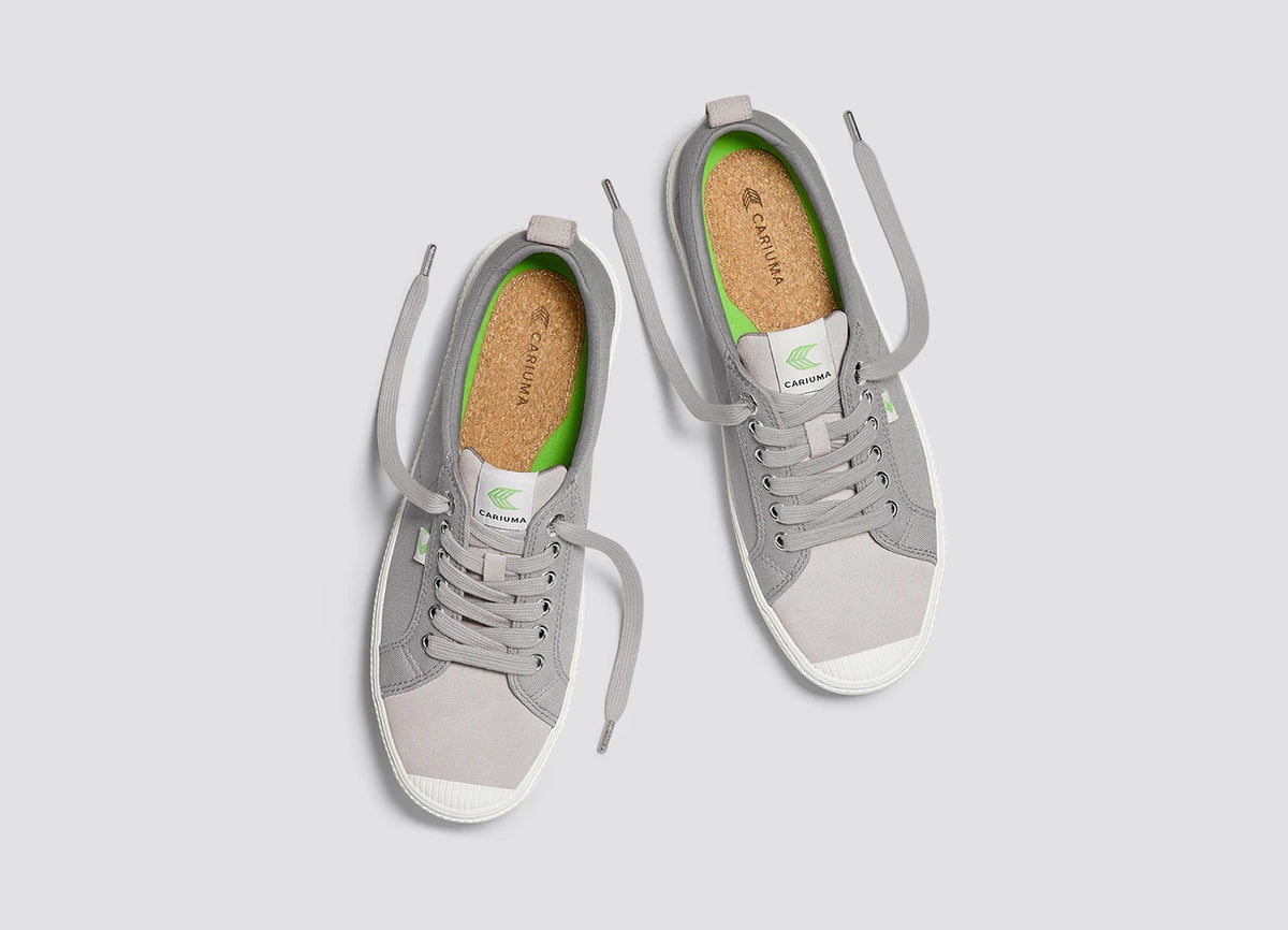 OCA Low Light Grey Canvas Vintage White Suede Sneaker