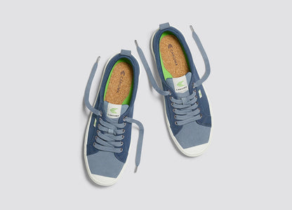 OCA Low Shadow Blue Canvas Mirage Blue Suede Sneaker