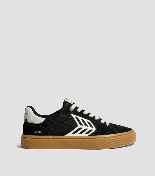 CATIBA PRO 2.0 Gum Black Suede and Cordura Ivory Logo Sneaker