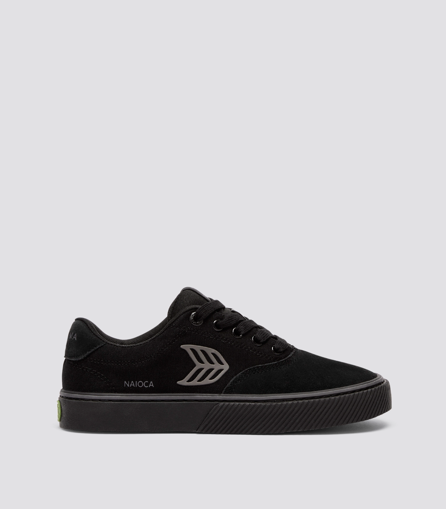 NAIOCA Stripe Suede and Canvas Black Magnet logo