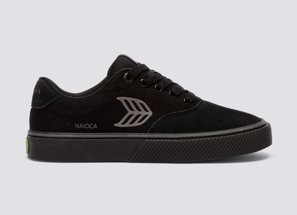 NAIOCA Stripe Suede and Canvas Black Magnet logo