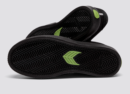 NAIOCA Stripe Suede and Canvas All Black