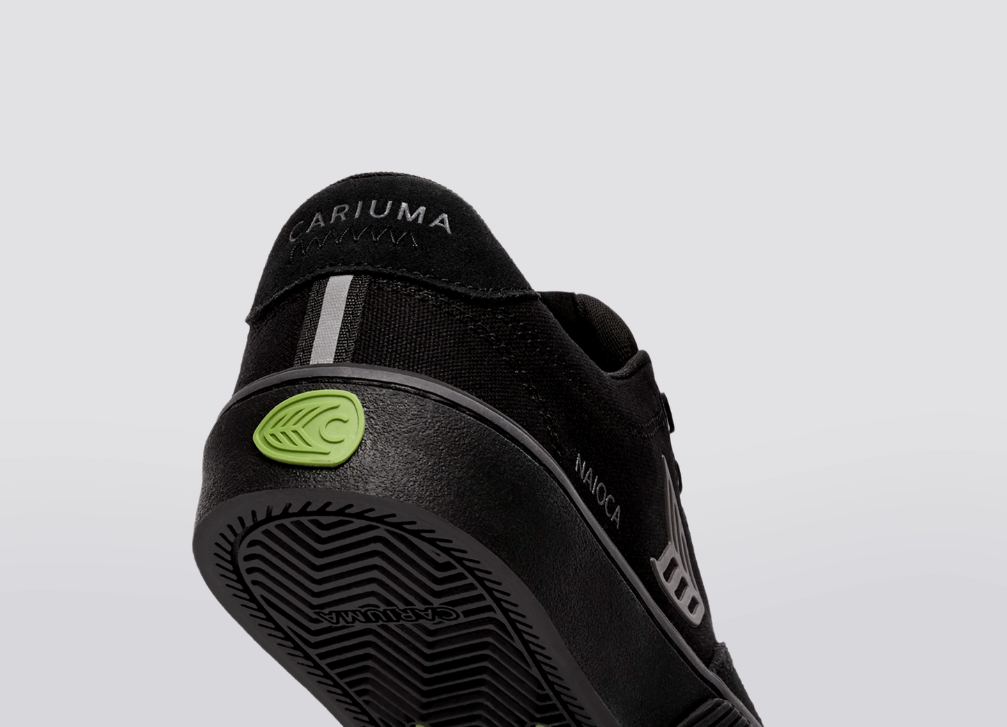 NAIOCA Stripe Suede and Canvas Black Magnet logo