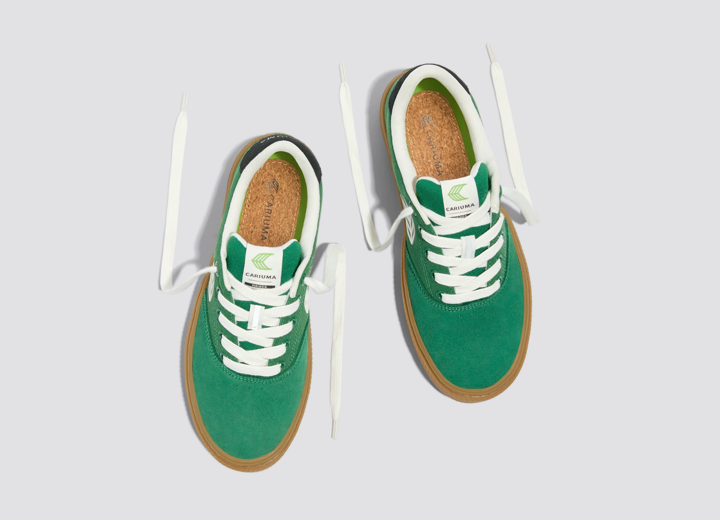 NAIOCA Stripe Suede and Canvas Lush Green