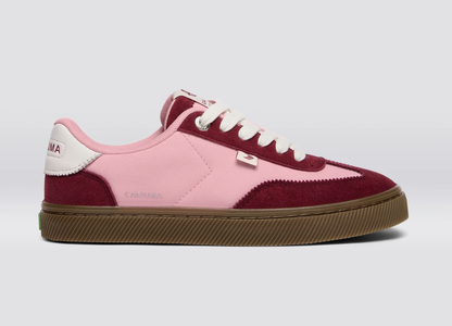 TOCA Teak Bright Rose Nylon Cabernet Suede Sneaker