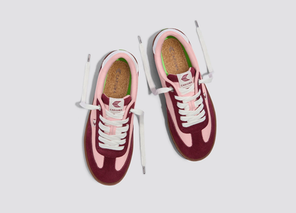TOCA Teak Bright Rose Nylon Cabernet Suede Sneaker