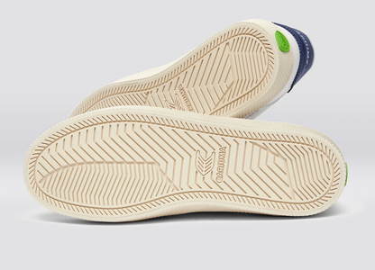 TOCA White Diamond Leather Smoke White Suede Blue Accents Sneaker