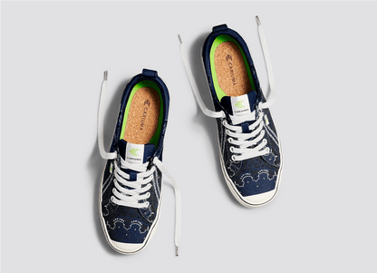 OCA Low Navy Bandana Canvas Sneaker